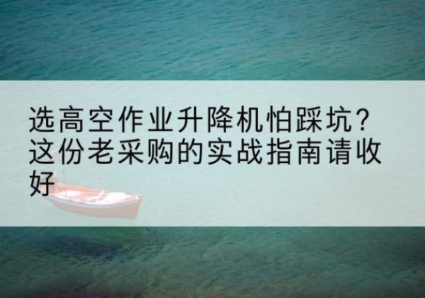 鲁甸高空作业升降机厂家推荐-选高空作业升降机怕踩坑？这份老采购的实战指南请收好