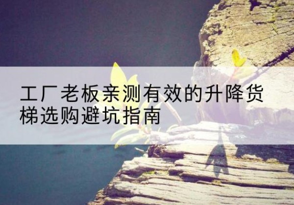 鲁甸升降货梯怎么选-工厂老板亲测有效的升降货梯选购避坑指南